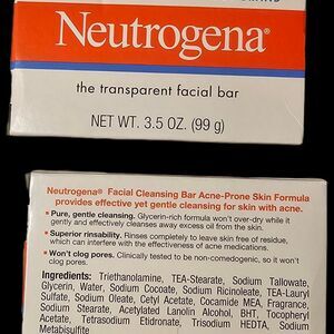 Neutrogena The Transparent Facial Bar for Acne Prone Skin 2 Bars